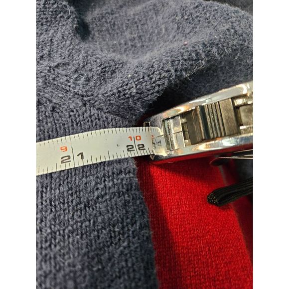 Tommy Hilfiger Navy Blue Cowel Neck Pullover Sweater Vintage 90's Men's size Lar - Picture 9 of 10